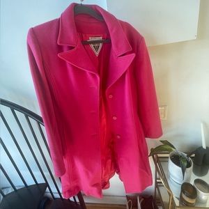 Marvin Richards pink wool coat